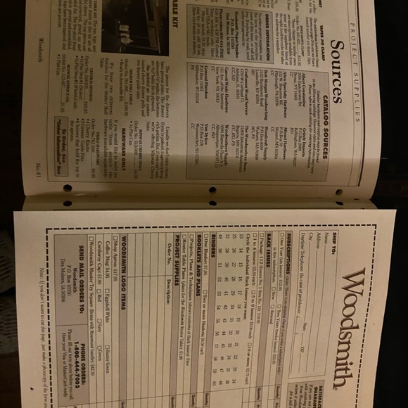 🎉5/$10🎉 Woodsmith magazine number 61 February 1989 country pine corner cabinet - Picture 8 of 9